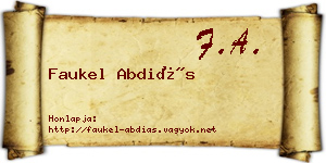 Faukel Abdiás névjegykártya